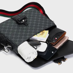 Fashionable Jacquard Pattern Men&rsquo;s Crossbody Bag High-End Casual Shoulder Bag