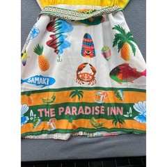 Micas Dress Womens XL Tropical Vacation Print Button Down Mini Belted Pockets