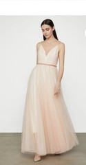 NWT BCBG MAXAZRIA Maxi Sleeveless Long Bridal Dresses Size 10 Color Almond Pink