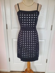 WHITE HOUSE|BLACK MARKET Striking Dress w/Diamond Cut Outs (Size 8)