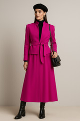 Impression Karl Lagerfeld Couture Costume Jacket Skirt Pink 36 38 Vintage