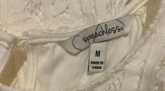 Speechless Women’s Sz Medium White Lace Dress Nylon, Cotton & Polyester *READ