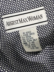 August Max Black & White Houndstooth Dress Size 26W NWT