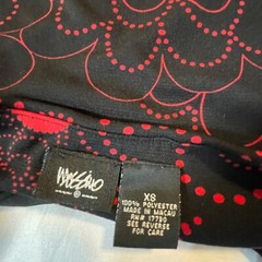 Vintage Mossimo Halter Dress In Red & Black Floral Print XS 100% Polyester