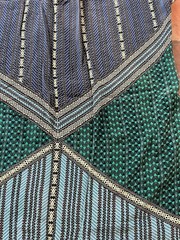 Tanvi Kedia x Anthropologie Silk Shirt Dress – M – Geometric Blue Green Pockets