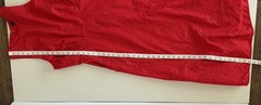 Ann Taylor Red Eyelet Sleeveless Midi Dress 6 Classic Chic Event Party Tie Waist