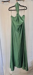 Betsy & Adam Green Halter Gown Draped Neck Formal Evening Dress Women&rsquo;s 14