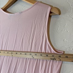 Lands’ End Pink Green Colorblock Tiered Maxi Dress Sleeveless Size M 10-12