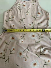 Forever 21 Women&rsquo;s Pink Daisy Floral Halter High Neck A-Line Mini Dress Large