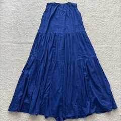 House of Lotus Tiered Sleeveless Dress with Gathered Detail, Royal Blue