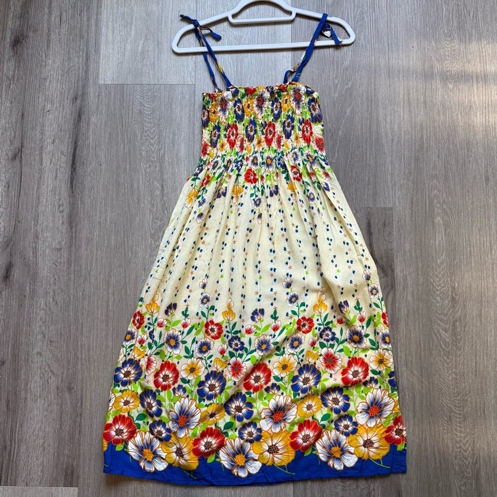 Source Unknown Multicolor Floral Mini Sundress Size S Beach Resortwear Summer