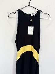 NWT Solid & Striped Black Yellow Jonati Maxi Dress S