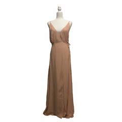 CAPULET Peach Adjustable Straps Maxine Wrap Maxi Boho Dress NWT $176 M