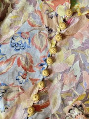 NWOT $950 Zimmermann Illustration Buttoned Belted Floral Linen Mini Dress AU1 S