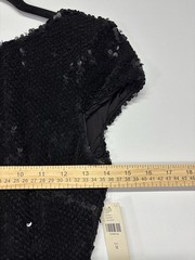 Anthropologie Dress the Population Marcella Sequin Black Midi Dress Sheath M