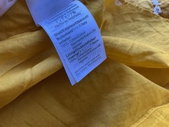 J. Crew Tiered 100% Cotton Voile Midi Dress Mustard Gold Flutter Sleeve Large