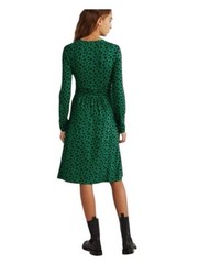 BODEN Layla Jersey Long Sleeve Dress Sapling Leafy Bud Green Floral Size 8P