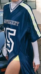 FREE PEOPLE FP MOVEMENT HIGHLIGHTER NAVY HAPPY CAMPER TEE SHIRT MAXI DRESS SZ M