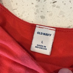 Old Navy Womens Large Red Double Layer Sleeveless Scoop Neck Midi Swing Dress