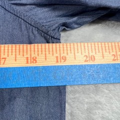 LACOSTE Shirt Dress Women 36 Blue Excellent Band Chambray Midi Belt Tie Long