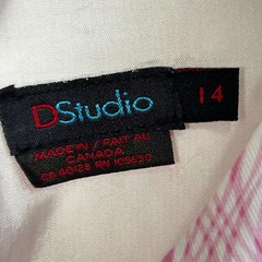 DStudio Pink White Geometric Pattern Sheath Dress Size 14