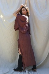 Hand Dyed Cotton Crepe Maxi Dress – Plain Boho Dress, Lightweight Summer Outfit