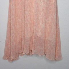 Casual Corner Women&rsquo;s Vintage Spaghetti Strap Silk Midi Dress Orange Creme 8 B34