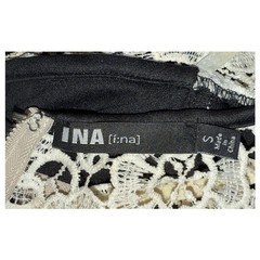 INA – Sleeveless Lace Overlay Dress – Black Lined – Size Small