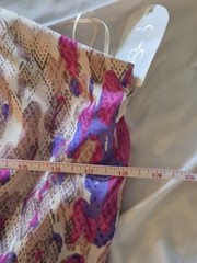 Nwt 8 Jessica Simpson Patterned One Shoulder Satin Maxi Dress Multicolor