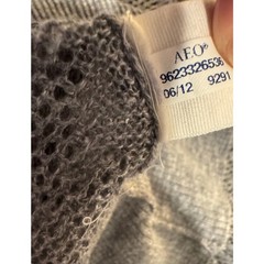 American Eagle Gray Crochet Knit Sweater Dress Henley Open Knit Small