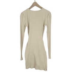 Revolve Superdown Dana Wrap Front Ribbed Mini Dress in Cream Size XXS