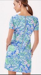 Lilly Pulitzer Sunwashed Blue Plumes In Bloom SS Lilly Shift Dress! SIZE 14 NWT