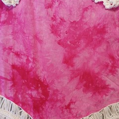 Jessica Taylor Bohemian Pink White Tie-Dye Cover Up Dress One Size Crocheted