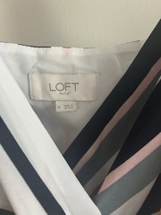 LOFT multicoloured striped maxi dress Size M