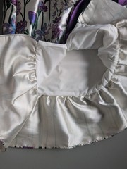 NWT Marchesa Notte Mikado Strapless Floral Sash Cocktail Dress Sz 8 Ivory #1A601