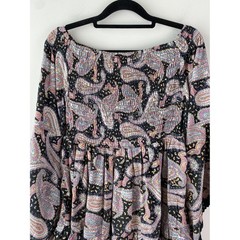 NWT Earthbound Mini Dress S Paisley Bell Sleeve Whimsigoth Festival Fairy Goth