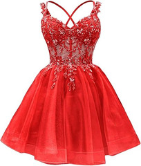 Homecoming Dresses Spaghetti Strap Prom Gown for Teens A Line Cocktail Dress