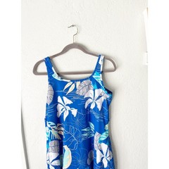 Columbia PFG Blue Tropical Freezer III Dress Size Large Resortwear Swim Cover-Up