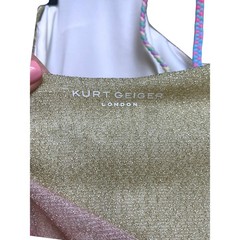 Kurt Geiger Glitter Pastel Rainbow Stripe Halter Mini Dress Swim Cover-up | Sz S