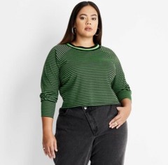 Long Sleeve Cropped T-Shirt – Future Collective with Kahlana Barfield Brown 4X