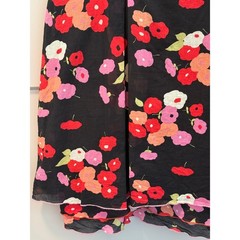 Cynthia Steffe Black Floral Fit and Flare Poppies Sleeveless Tank Dress Size 8