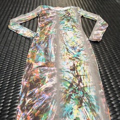oh my love bodycon dress womens size small uk long multi colour