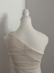 Forever 21 Beige Solid One Shoulder Ruched Bodycon Mini Party Dress Size S