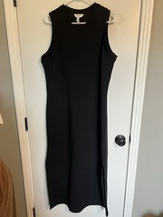 SPANX AirEssentials Sleeveless Midi Dress w/Slits & Pockets Sz XL