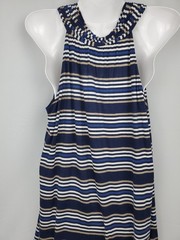 Max Studio Slip On Nautical-themed Strip Dresse Sz Medium