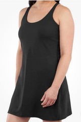 Elle Sport Women&rsquo;s Active Tank Dress, Black, Size- M With Inner Short NWT