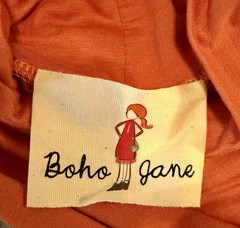 Boho Jane Orange Solid Knit Rayon Cowl Neck Tank Dress Knee Length S