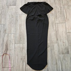 Showpo With Flying Colours Strapless High Low Maxi Dress Womens 4 Black Formal
