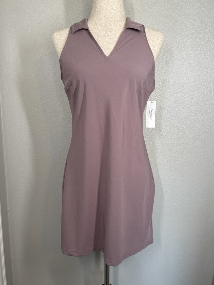 NWT Calvin Klein Performance Sleeveless Activewear Dress Size M Athleisure Mauve