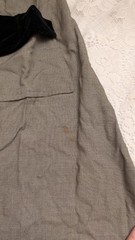 Vintage Gray 1950s or 1940s Dress with Condition Issues Size M